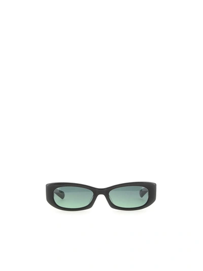 Shop Flatlist Sunglasses In Solid Black / Green Gradient Le