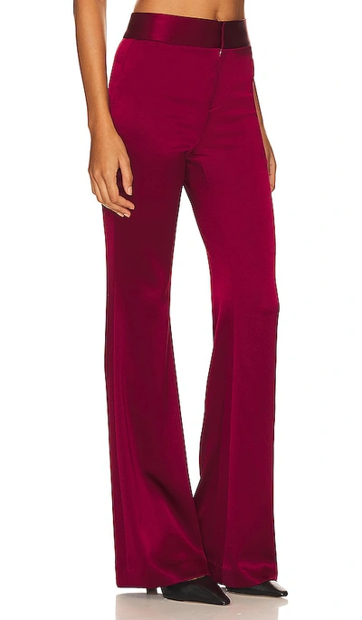 Shop Alice And Olivia Deanna Pant In Bordeaux