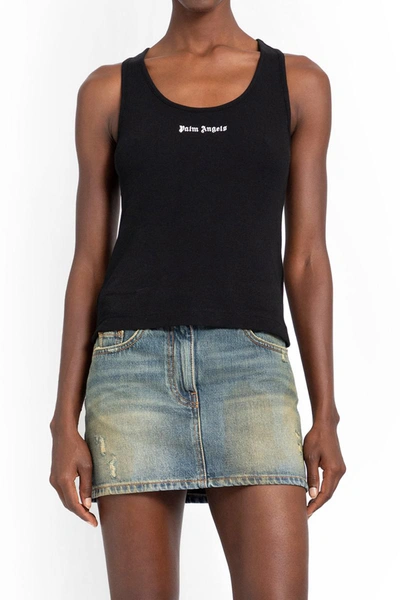Shop Palm Angels Tank Tops In Black