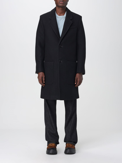 Shop Ami Alexandre Mattiussi Coat Ami Paris Men Color Black