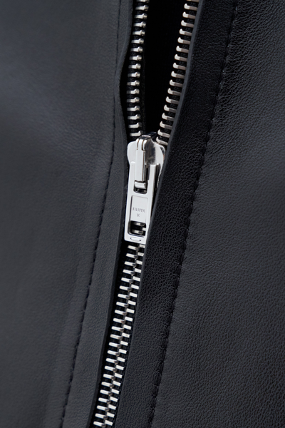 Shop Filippa K Leather Zip Jacket In Black