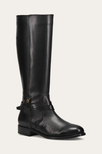 Shop The Frye Company Frye Melissa Belted Tall Wide Calf Boots In Black