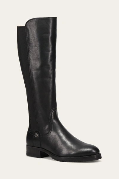 Shop The Frye Company Frye Madison Gore Inside Zip Tall Boots In Black