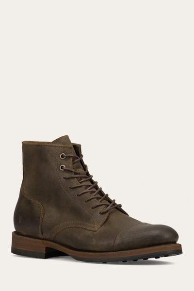 Shop The Frye Company Frye Dylan Lace-up Boots In Walnut