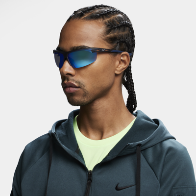 Shop Nike Men's Windtrack Mirrored Sunglasses In Black
