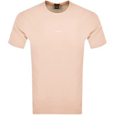 Shop Boss Casual Boss Tchup Logo T Shirt Grey In Orange
