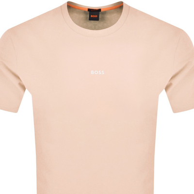 Shop Boss Casual Boss Tchup Logo T Shirt Grey In Orange