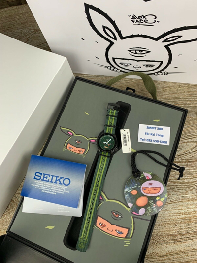 Pre-owned Seiko 5 Sports X Alex Face Srpg95k Breathe In The Green