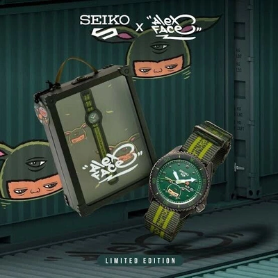 Pre-owned Seiko 5 Sports X Alex Face Srpg95k Breathe In The Green