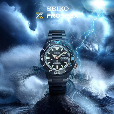 Pre-owned Seiko Monster Cloud Phenomenon Storm Srpk51 Limited Edition 1500pcs.