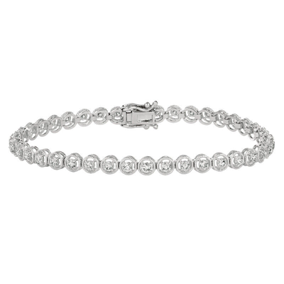 Pre-owned Morris 1.00 Carat Natural Diamond Bracelet Si 14k White Gold 7''