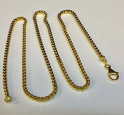 Pre-owned Nova 14k Solid Yellow Gold Franco Curb Box Mens Link 26" 3 Mm 35 Grams Chain Necklace In No Stone