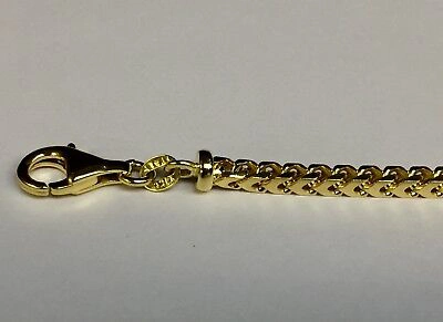 Pre-owned Nova 14k Solid Yellow Gold Franco Curb Box Mens Link 26" 3 Mm 35 Grams Chain Necklace In No Stone