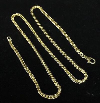 Pre-owned Nova 14k Solid Yellow Gold Franco Curb Box Mens Link 26" 3 Mm 35 Grams Chain Necklace In No Stone