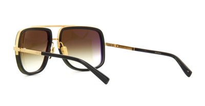 Pre-owned Dita Mach-one Black Shiny 18k Gold/brown Shaded (b-blk-gld) Sunglasses