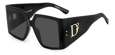 Pre-owned Dsquared2 Sunglasses D2 0096/s 807/ir Black Grey Woman In Gray