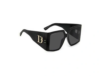Pre-owned Dsquared2 Sunglasses D2 0096/s 807/ir Black Grey Woman In Gray
