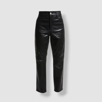 Pre-owned Wandler $1460  Women's Black Aster Carnation Leather Pants Size S