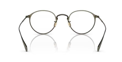 Pre-owned Oliver Peoples 0ov 1144t Dawson 5284 Antique Gold Round Men's 46mm Eyeglasses In Clear
