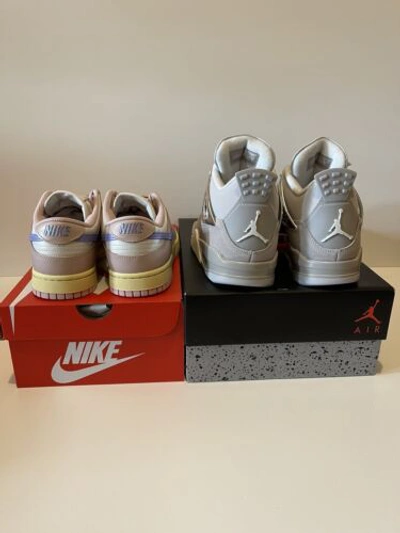 Pre-owned Nike Air Jordan 4 Frozen Moments Size 9w Aq9129-001 &  Dunk Low Pink Oxford 9w
