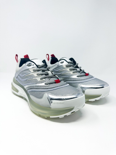 Pre-owned Givenchy Giv 1 Men's Low Top Sneaker Silver 10 Us / 43 Eu
