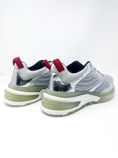 Pre-owned Givenchy Giv 1 Men's Low Top Sneaker Silver 10 Us / 43 Eu