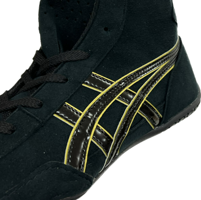 Pre-owned Asics 【made To Order】 Wrestling Shoes 1083a001 Ex-eo Twr900 Black X Black X Gold