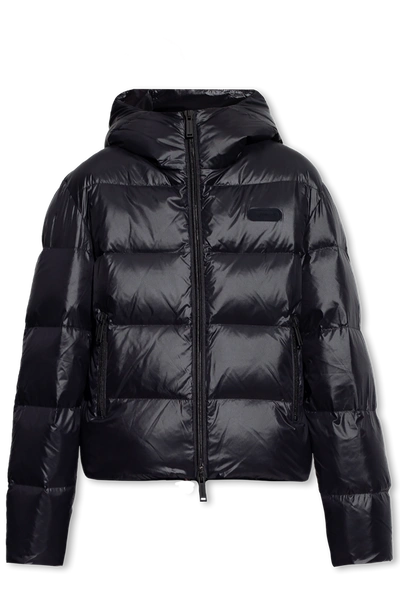 Shop Dsquared2 Black Down Jacket With Logo In New