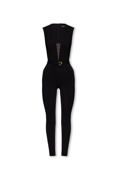 Shop Dsquared2 Black Sleeveless Jumpsuit In New