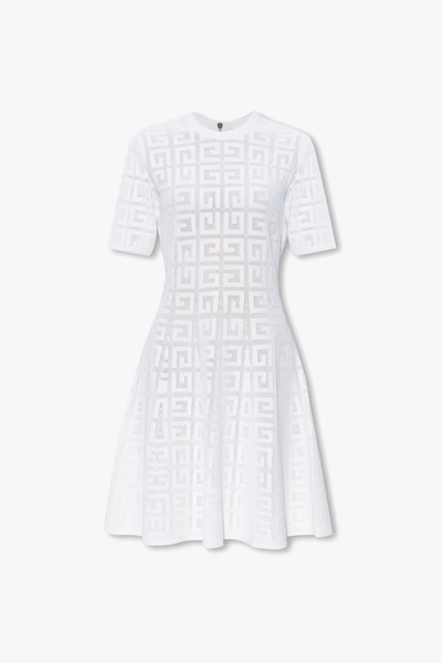 Shop Givenchy Cream Dress With Monogram In New