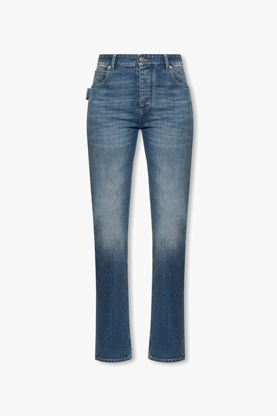 Shop Bottega Veneta Blue Slim-fit Jeans In New