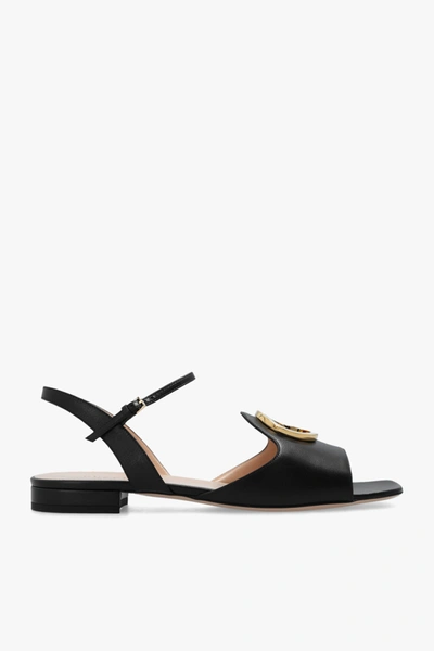 Shop Gucci Black Leather Sandals In New