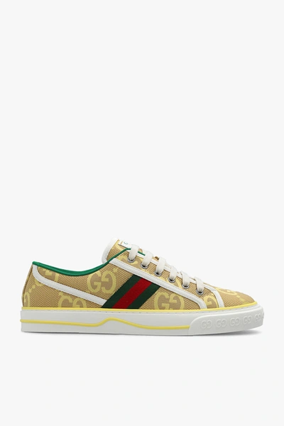 Shop Gucci Yellow ‘tennis 1977' Sneakers In New