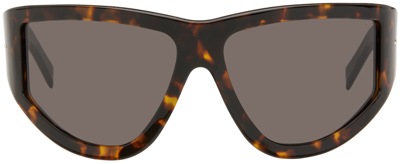 Shop Retrosuperfuture Tortoiseshell Knives Sunglasses In Burnt Havana
