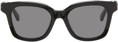 Shop Moncler Black Audree Sunglasses In 01a Shiny Black/smok