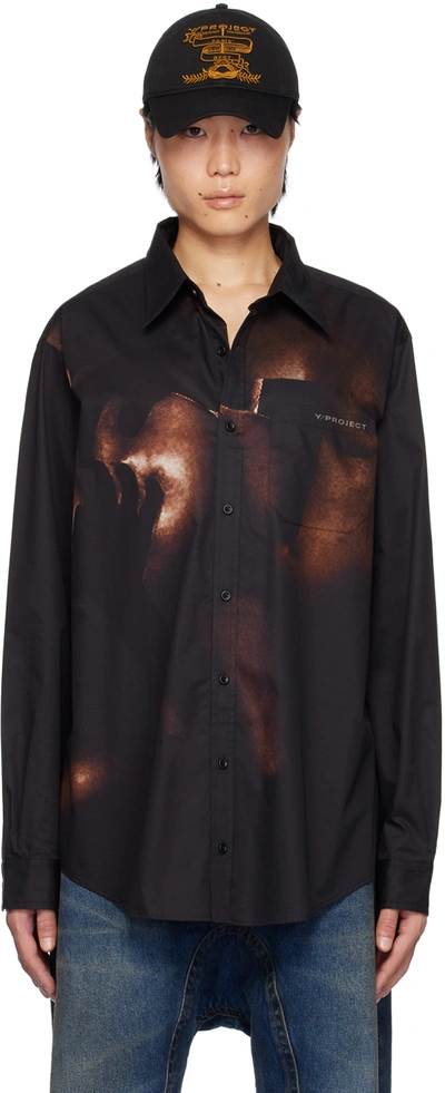 Shop Y/project Black Body Collage Shirt
