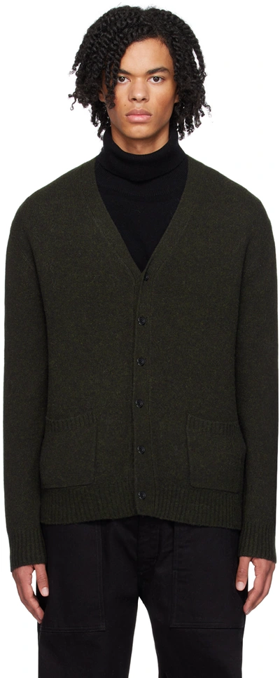 Shop Beams Green Elbow Patch Cardigan In Olive67