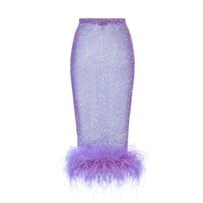 Shop Santa Brands Purple Midi Feathers Skirt