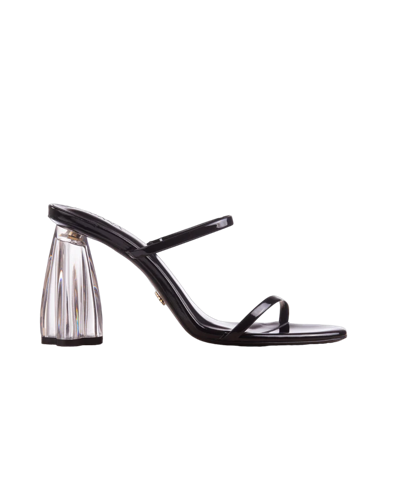 Shop Atana Fiorellini Glass Heel 95 Black Patent