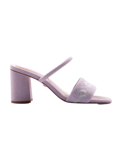 Shop Atana Quilted Diamond Mule 75 Ghost White In Purple