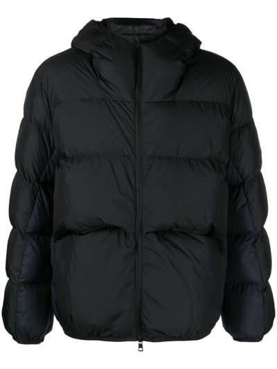 Shop Moncler Black Alnair Hooded Quilted Jacket In Schwarz