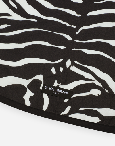 Shop Dolce & Gabbana 6-seater Linen Tablecloth In Multicolor