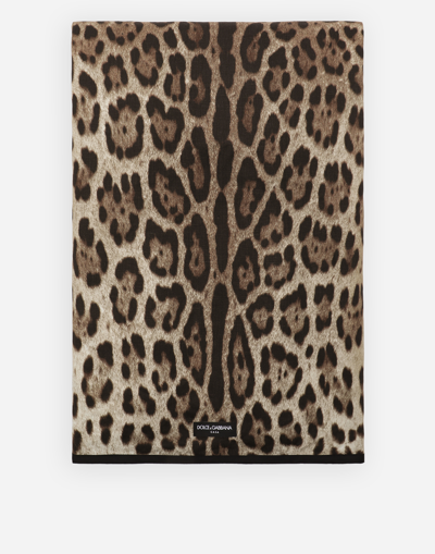 Shop Dolce & Gabbana 10–seater Linen Tablecloth In Multicolor