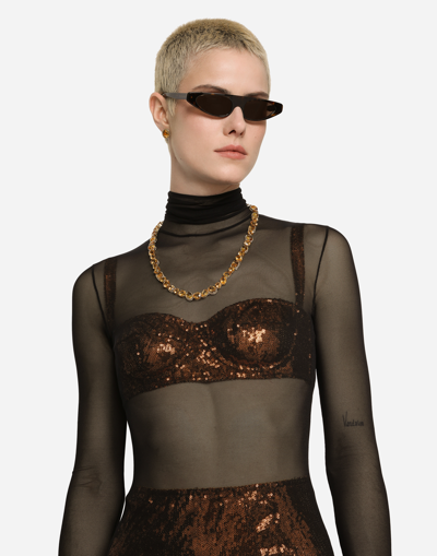 Dolce & Gabbana Anna Necklace In Yellow Gold 18kt With Citrines In Gold