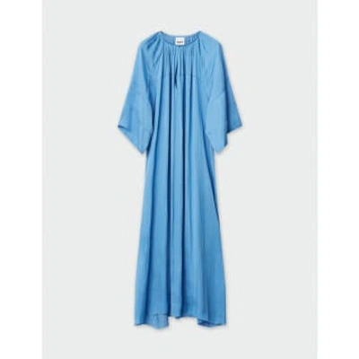Shop Day Birger Jaden Modern Drape Dress Col: Silver Lake Blue, Size: 36 In Metallic