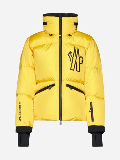 Shop Moncler Bourne Quilted Nylon Down Jacket In Yellow