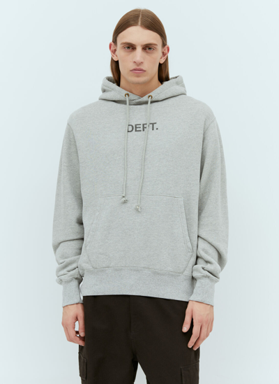 Shop Gallery Dept. Dept Logo Hooded Sweatshirt In Grey