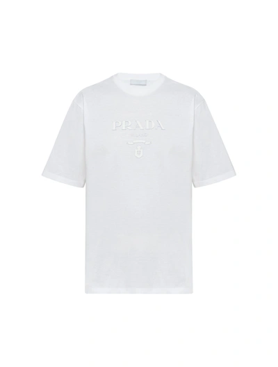 Shop Prada Boxy T-shirt In White