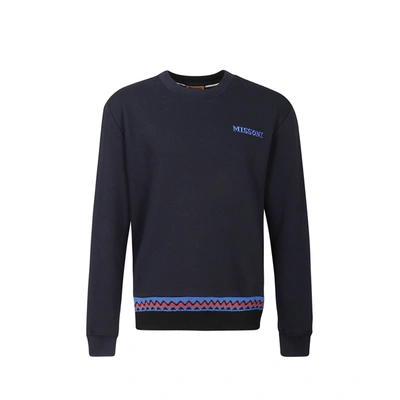 Shop Missoni Crewneck Sweatshirt In Blue
