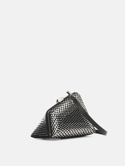 Attico Mini Clutch ''midnight'' Black E Crystal In Black And Crystal